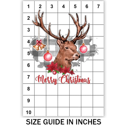 Merry Christmas Reindeer Sublimation