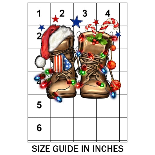 Christmas Army Veteran Boots Sublimation