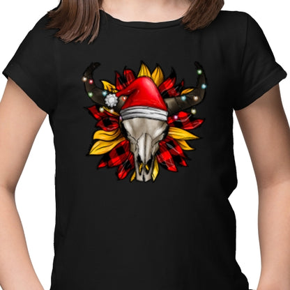 Christmas Sunflower Skull DTF