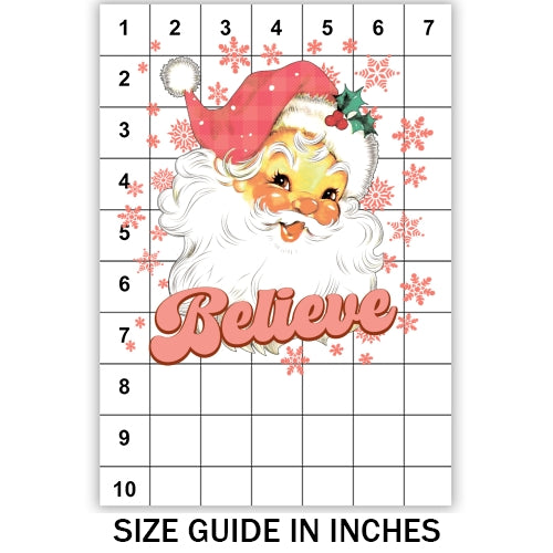 Pink Santa Claus Believe Sublimation