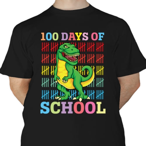 100 Days Of School Dino DTF