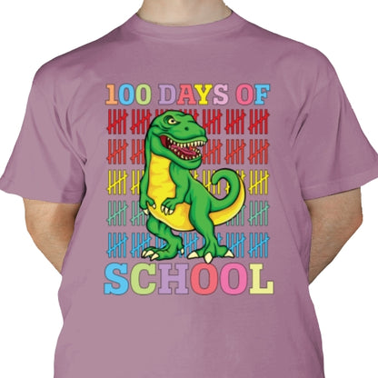 100 Days Of School Dino DTF
