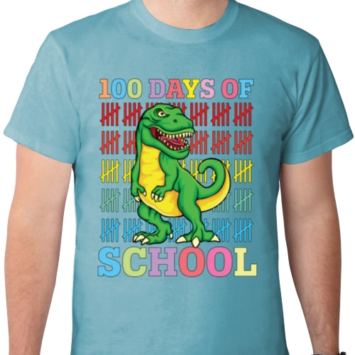 100 Days Of School Dino DTF