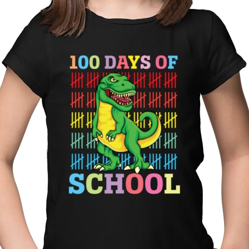 100 Days Of School Dino DTF