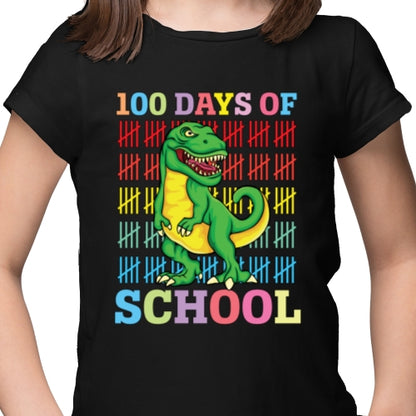 100 Days Of School Dino DTF