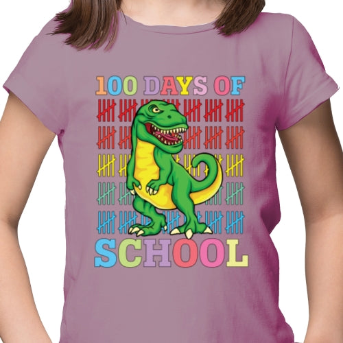 100 Days Of School Dino DTF