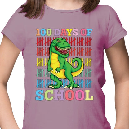 100 Days Of School Dino DTF