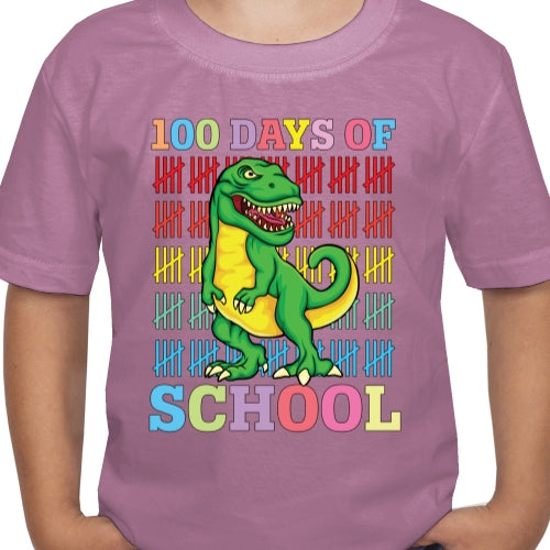 100 Days Of School Dino DTF
