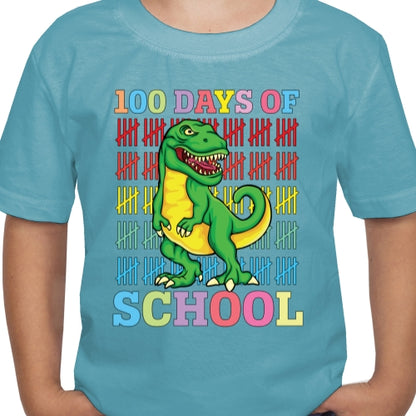100 Days Of School Dino DTF