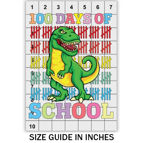 100 Days Of School Dino DTF