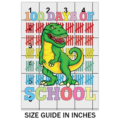 100 Days Of School Dino DTF