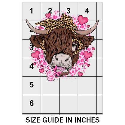 Valentine Highland Cow DTF