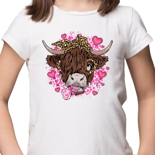 Valentine Highland Cow Sublimation