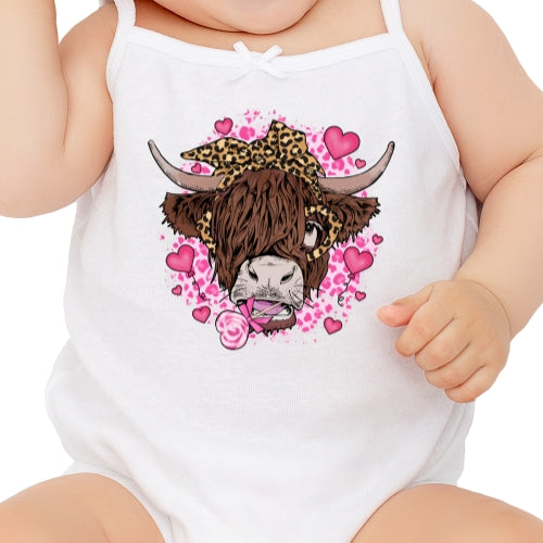 Valentine Highland Cow Sublimation