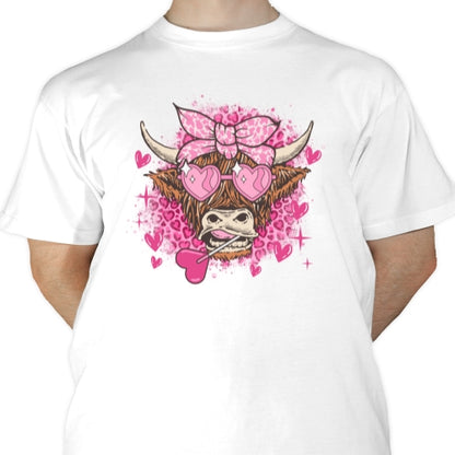 Highland Cow Pink Lolipop Sublimation