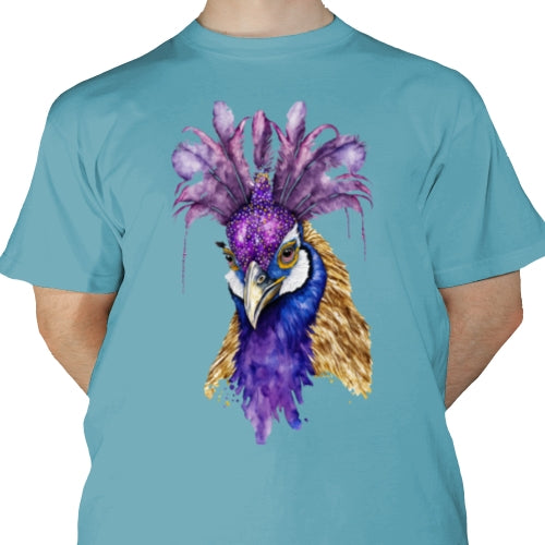 Mardi Gras Peacock DTF