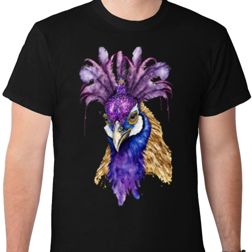 Mardi Gras Peacock DTF