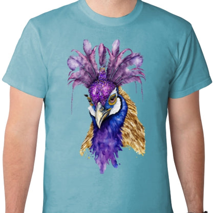 Mardi Gras Peacock DTF