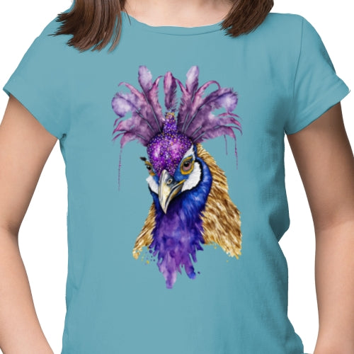 Mardi Gras Peacock DTF