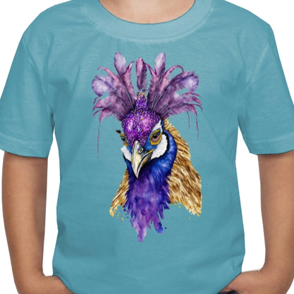 Mardi Gras Peacock DTF