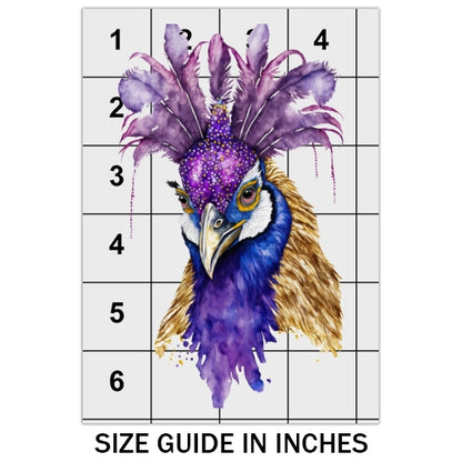 Mardi Gras Peacock DTF