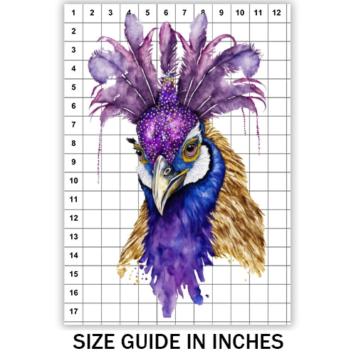 Mardi Gras Peacock Sublimation