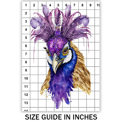 Mardi Gras Peacock Sublimation