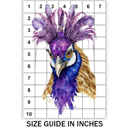 Mardi Gras Peacock Sublimation