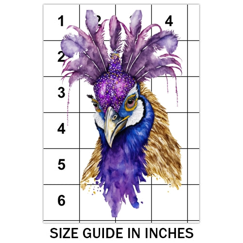 Mardi Gras Peacock Sublimation