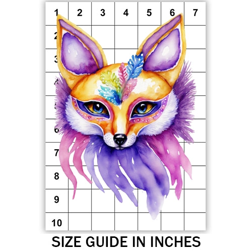 Mardi Gras Fox Sublimation