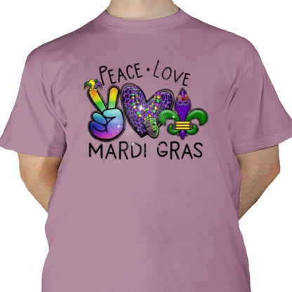 Peace Love Mardi Gras DTF