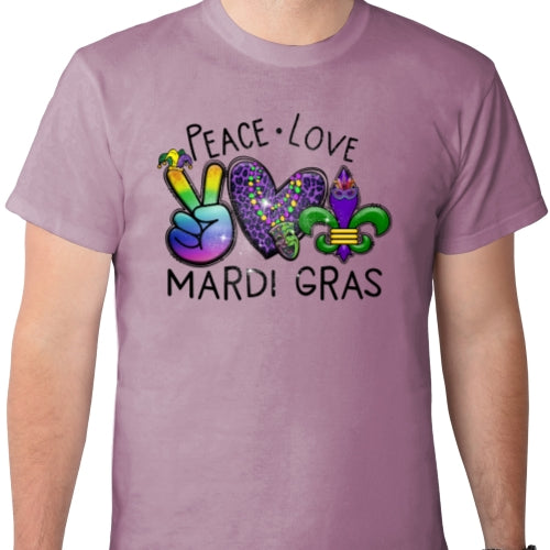 Peace Love Mardi Gras DTF