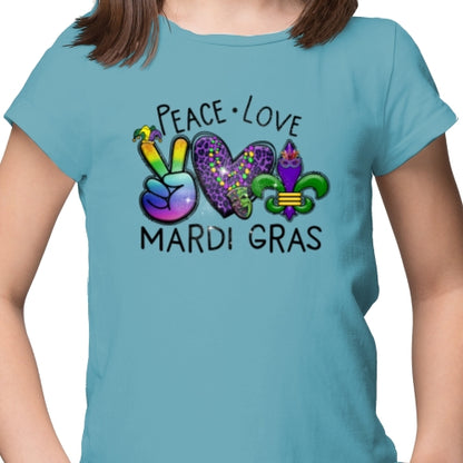 Peace Love Mardi Gras DTF