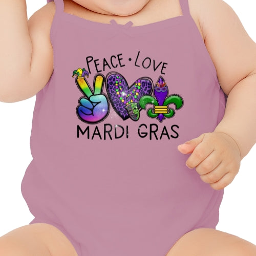 Peace Love Mardi Gras DTF