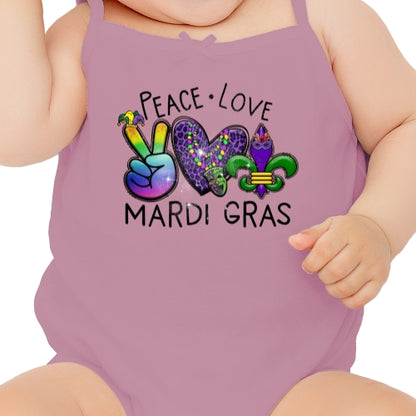 Peace Love Mardi Gras DTF