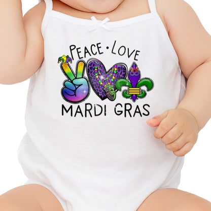 Peace Love Mardi Gras Sublimation
