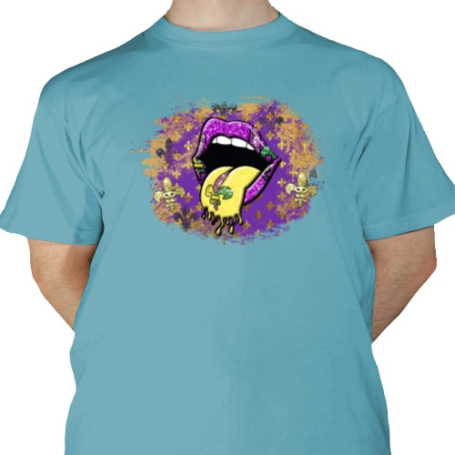 Mardi Gras Lips DTF