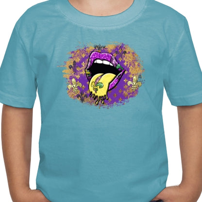 Mardi Gras Lips DTF