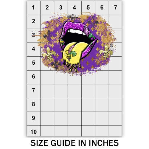 Mardi Gras Lips DTF
