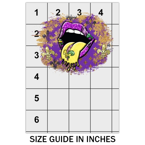 Mardi Gras Lips DTF