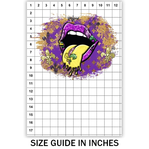Mardi Gras Lips Sublimation