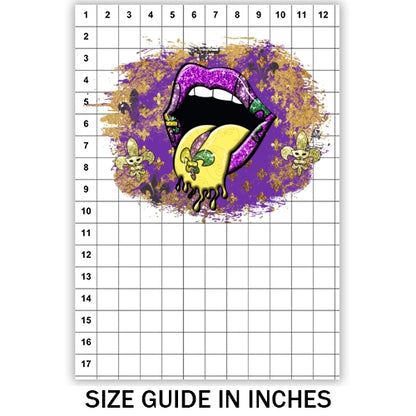 Mardi Gras Lips Sublimation