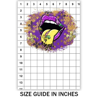 Mardi Gras Lips Sublimation