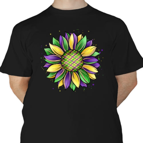 Mardi Gras Sunflower DTF