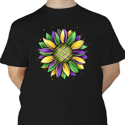 Mardi Gras Sunflower DTF