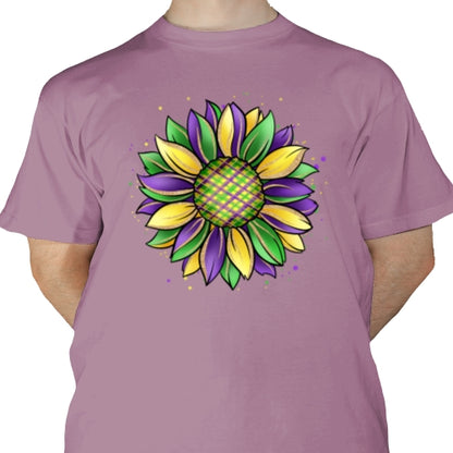 Mardi Gras Sunflower DTF