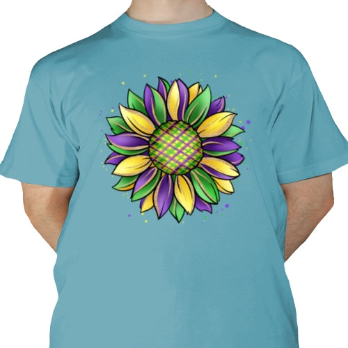 Mardi Gras Sunflower DTF