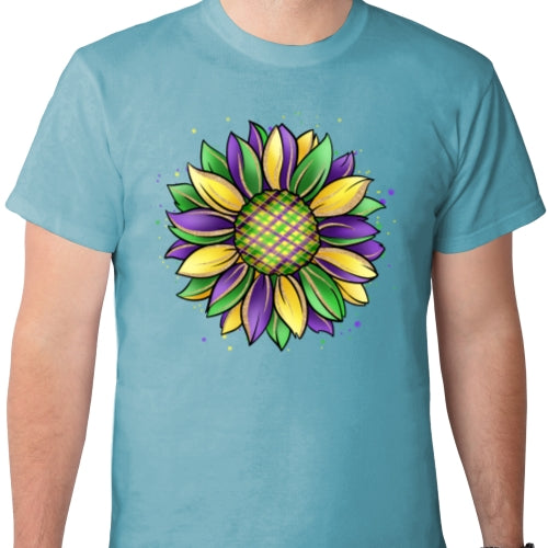 Mardi Gras Sunflower DTF