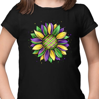 Mardi Gras Sunflower DTF
