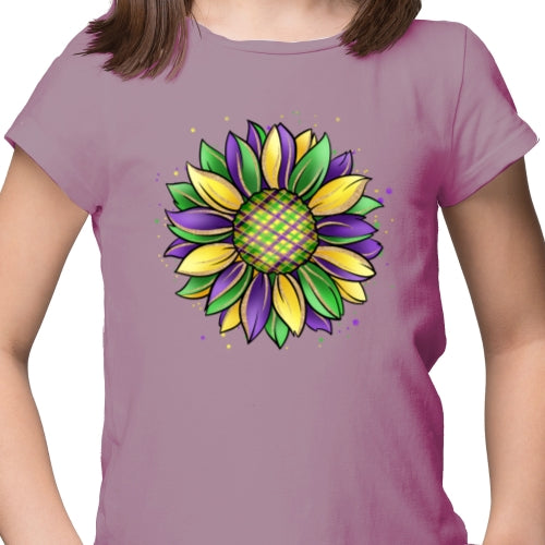 Mardi Gras Sunflower DTF